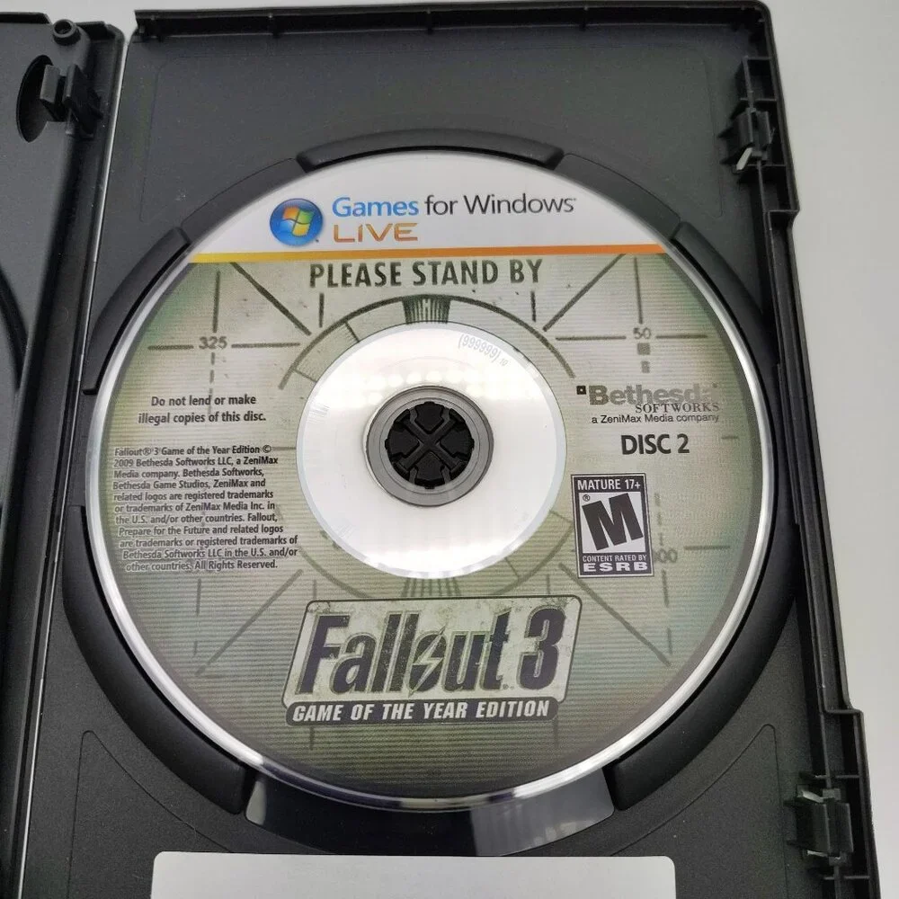 Fallout 3 Game of Year PC DVD Games Windows Live Complete Used Not Tested